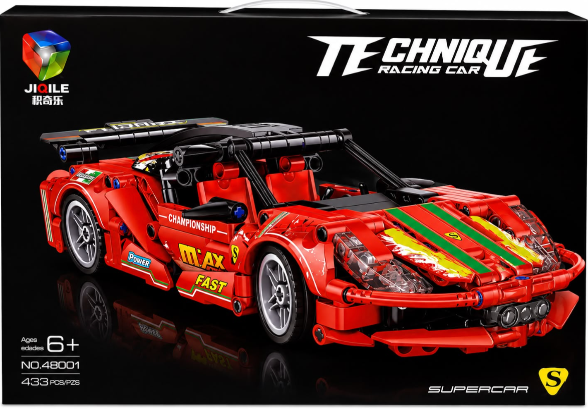 Supercar Deportivo GT Red Champion - Bloques de Construcción Technique Supercar Rojo (433 pcs)