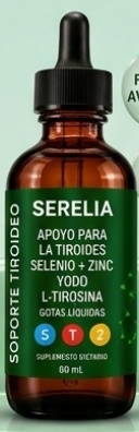 Serelia Apoyo Tiroideo – Gotas Líquidas con Selenio, Zinc, Yodo y L-Tirosina (60 ml)