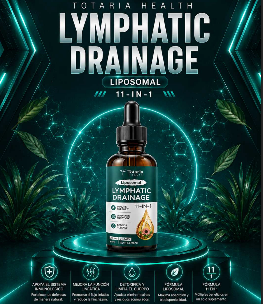 Totaria Health Lymphatic Drainage Liposomal 11-in-1 – Gotas Liquidas de Drenaje Linfatico (60 ml)
