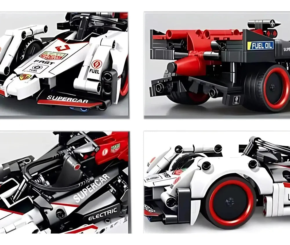 Auto de Carreras Formula Hypercar Supercar - Bloques de Construcción Technique Electric Pull-Back (486 pcs)