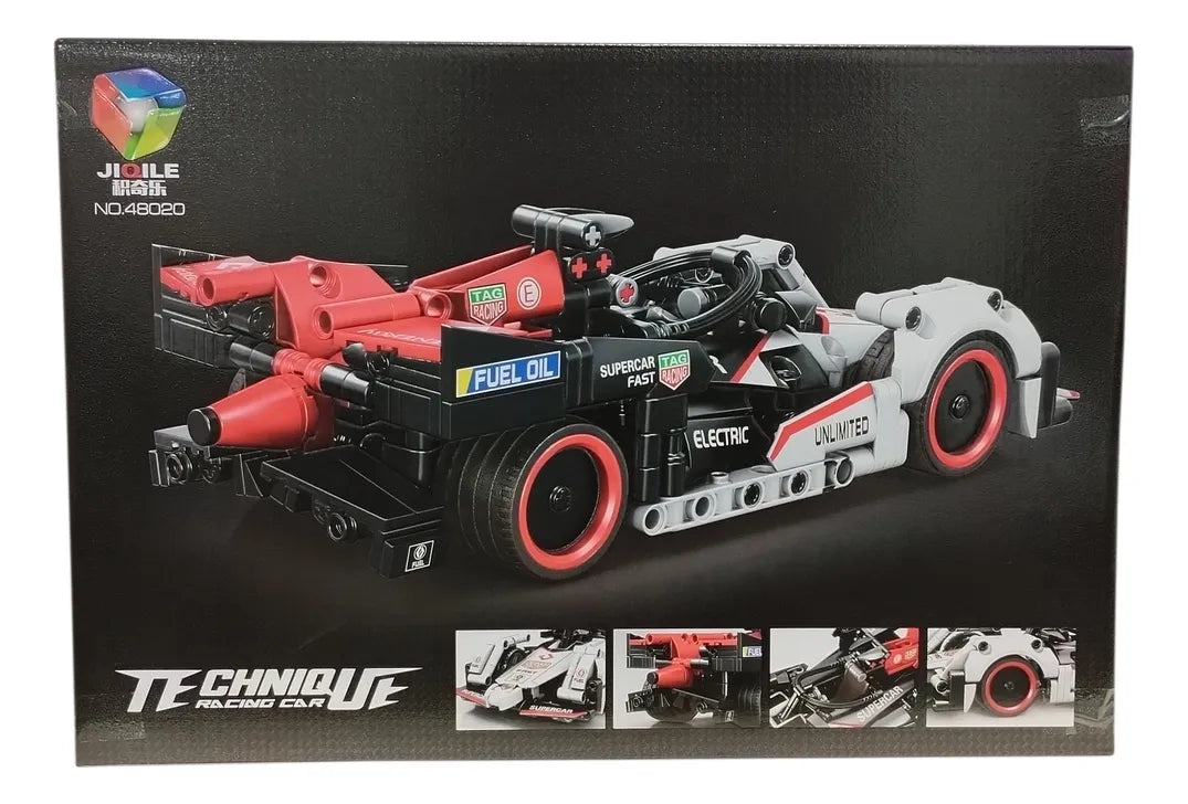 Auto de Carreras Formula Hypercar Supercar - Bloques de Construcción Technique Electric Pull-Back (486 pcs)