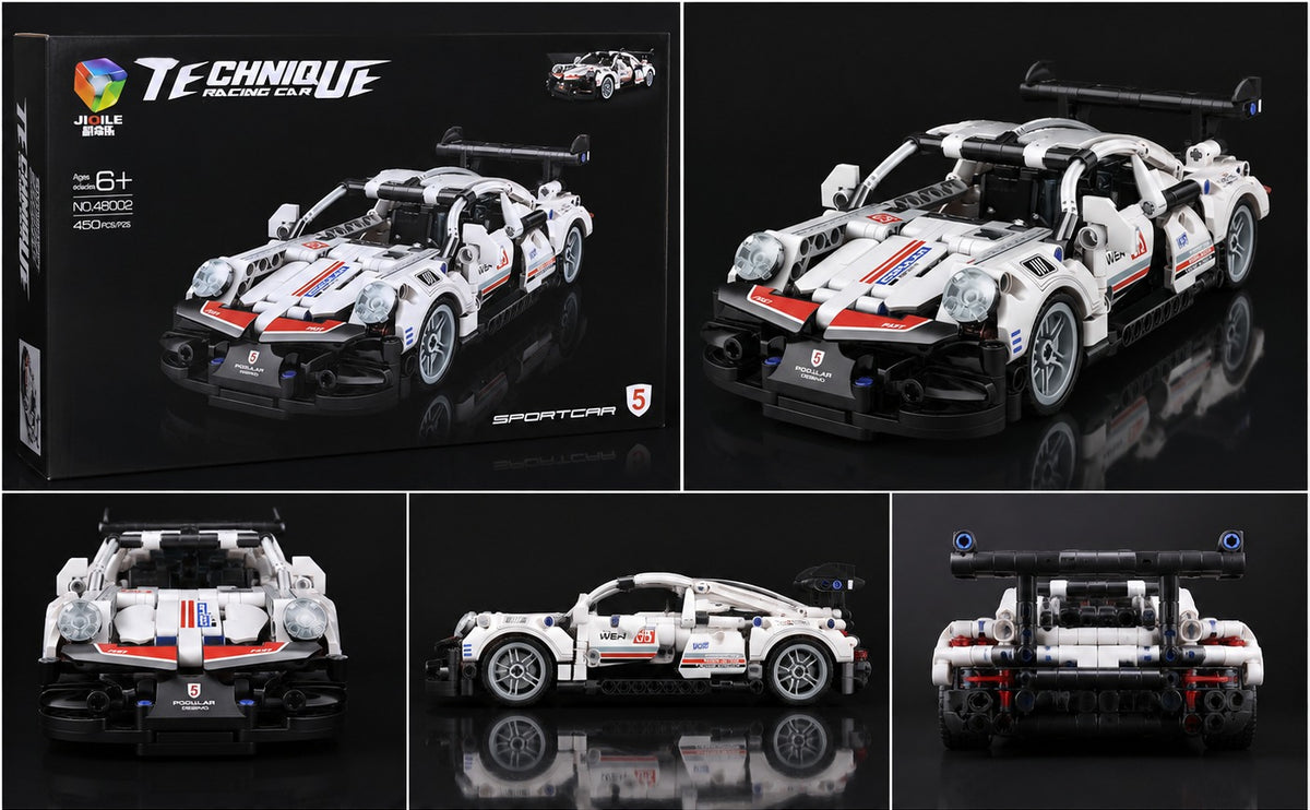 Technique Sportcar Blanco - Auto de Carreras Estilo Porsche 911 GT3 (450 pcs)