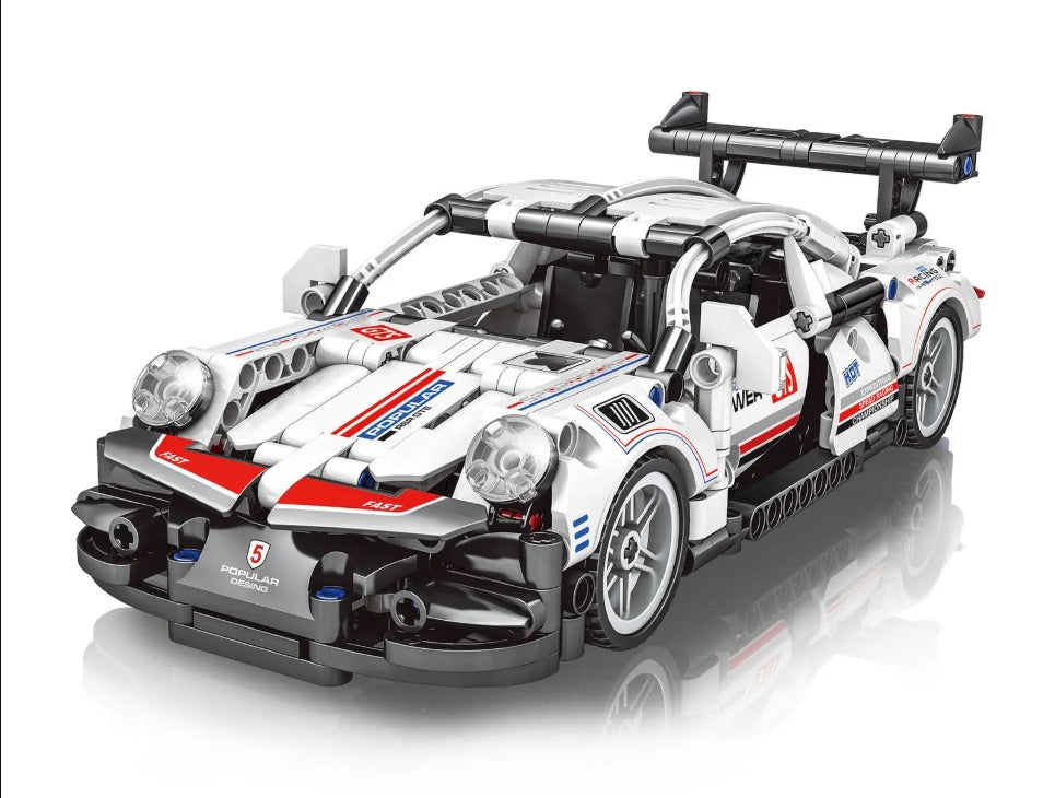 Technique Sportcar Blanco - Auto de Carreras Estilo Porsche 911 GT3 (450 pcs)