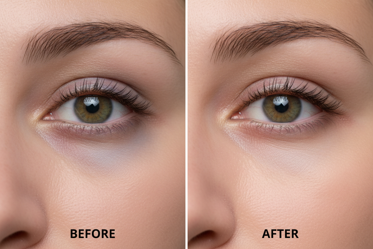 Antes y después ojeras