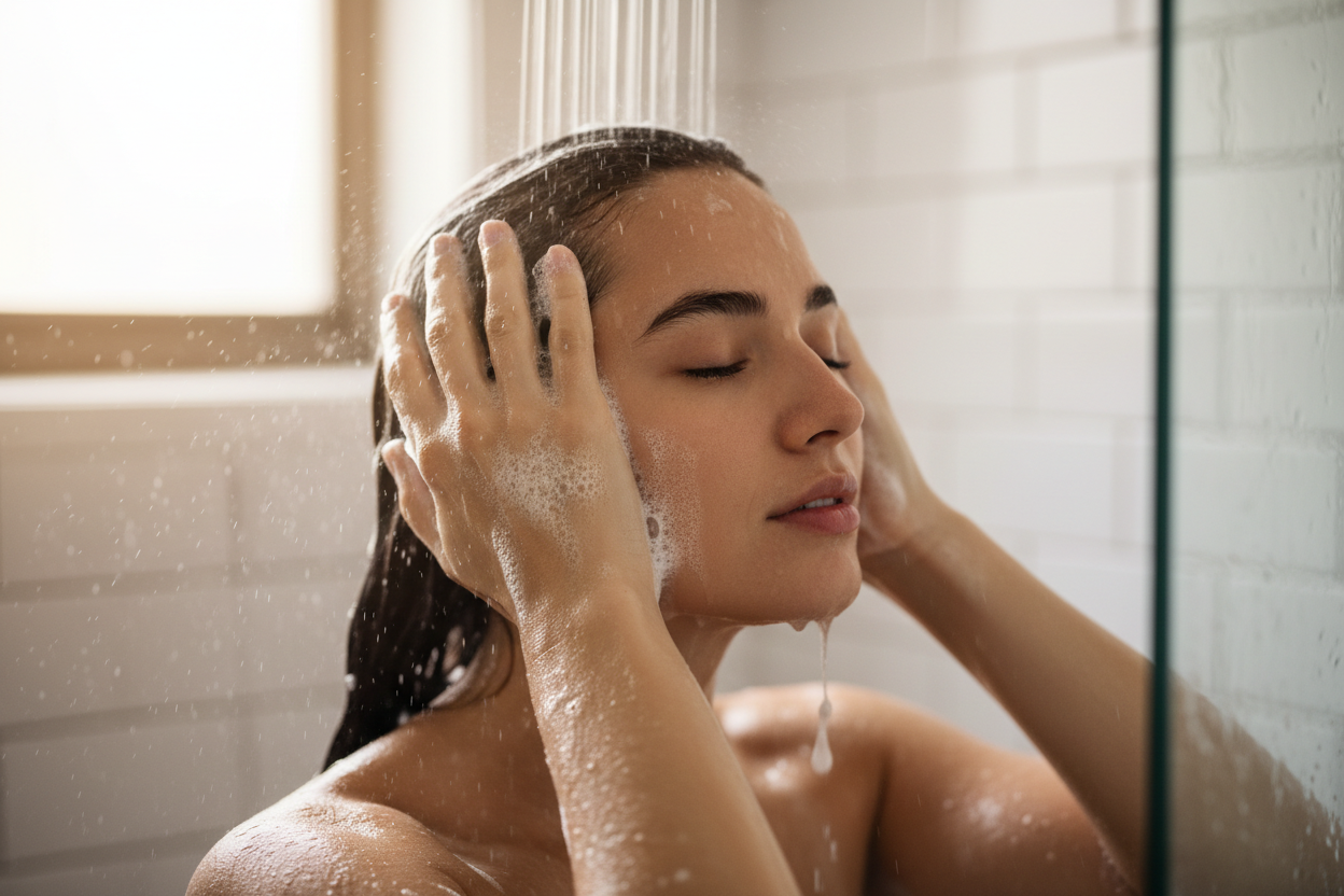 Aplicación shampoo