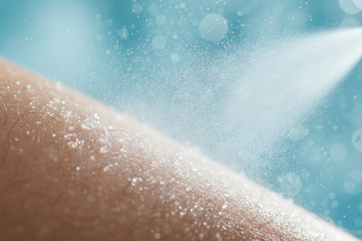 Close-up spray frío