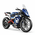 Moto Cyber Blue parabrisas blanco