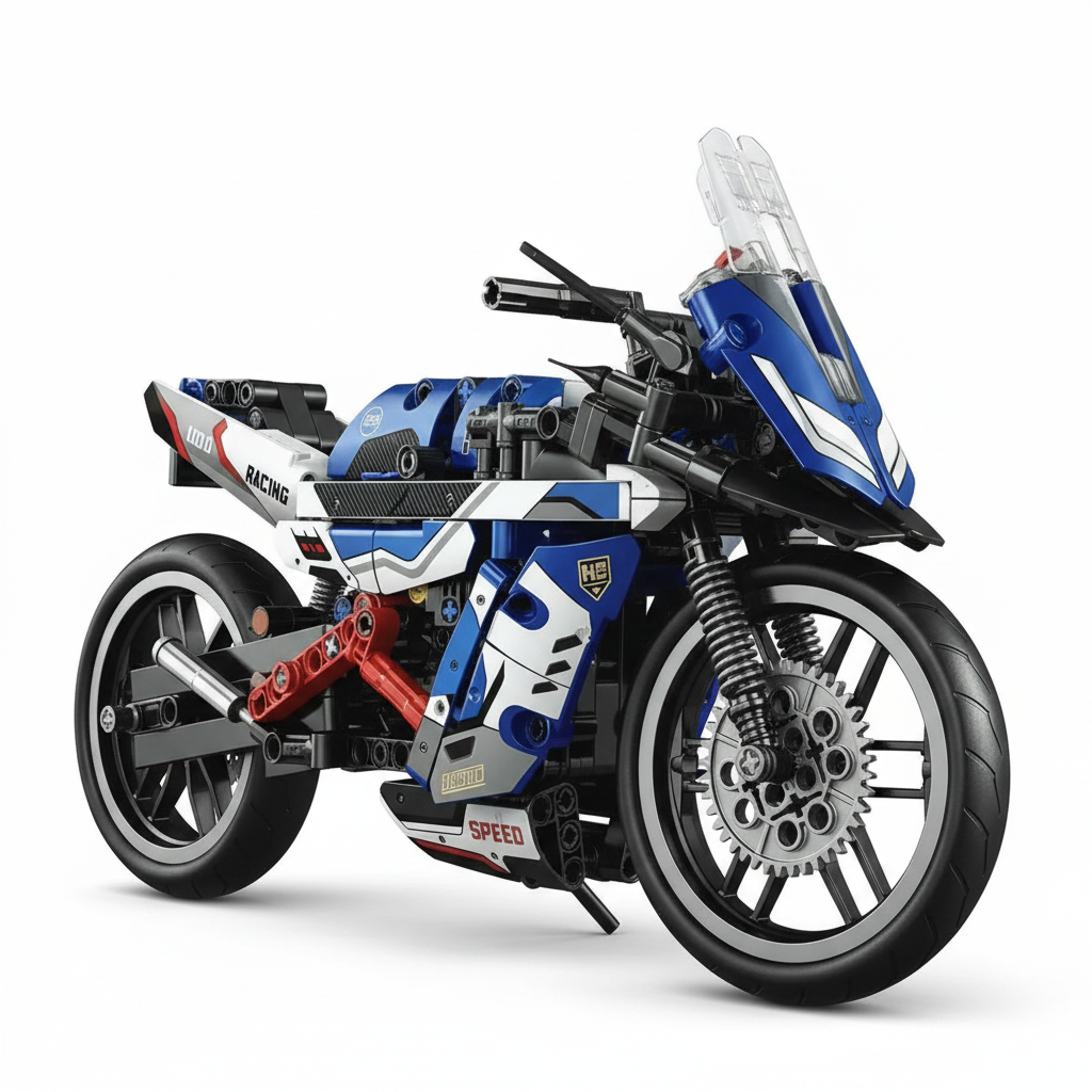 Moto Cyber Blue parabrisas blanco